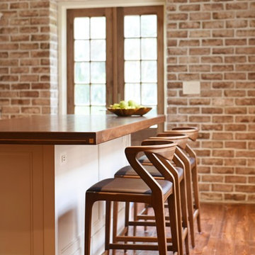 Tradd Street Renovation- Inlaid Walnut Island Countertop
