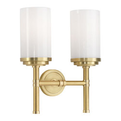 Robert Abbey Brass Halo Double Wall Sconce - Wall Sconces