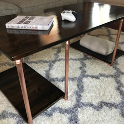 Custom Copper Industrial Modern Coffee Table - Products