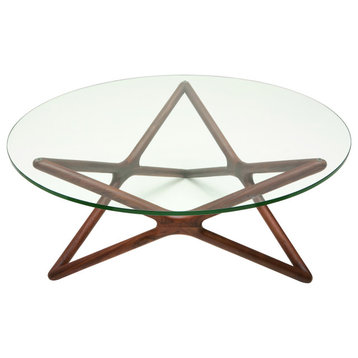 Tan Walnut Am Walnut Star Coffee Table