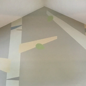 Birch Tree Mural for Cathedral Great Room