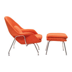 Mid-Century Vibe / W Lounge Orange by 2WC - Armchairs And Accent Chairs