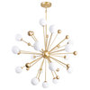 Element 17 Light Chandelier With Sun Gold Finish