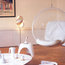 Aarnio original Hanging Bubble Chair, Ivory Leather Cushion