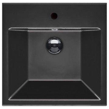 Catalano 15QZENE-1 Zero Pressure-Cast Fireclay Washbasin 1-Hole, Black