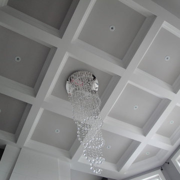 Crown mouldings Waffled Ceiling