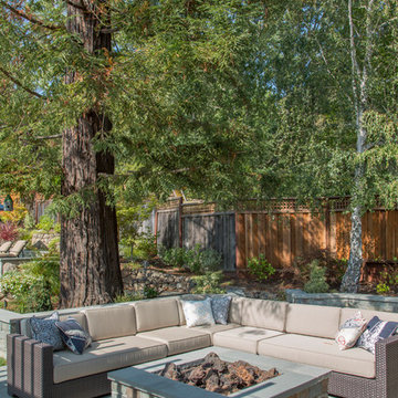 My Houzz: A Family Backyard for Dining, Relaxing, Swimming and Playing