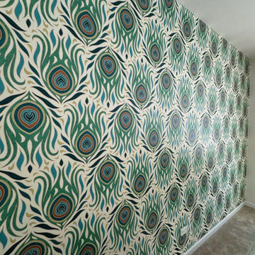 Wallpaper installation Living Room in Troutdale
