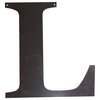 Rustic Large Letter "L", Raw Metal, 24"