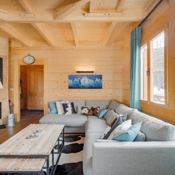 Chalet en bleu contemporain