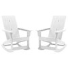 Flash Furniture Finn 2-Pack White Resin Rocking Chair Jj-C14709-Wh-2-Gg
