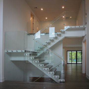 Project #80 | Mono-Beam Staircase with Glass Panels