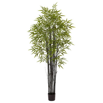 Black Bamboo Tree X 9 With 1470 Leaves Uv Resistant, Indoor/Outdoor