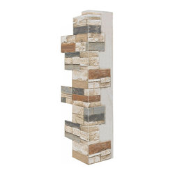 136-36-STACKED STONE VENEER CORNER 36"H X 11"W X 1 1/4"D - Wall Panels