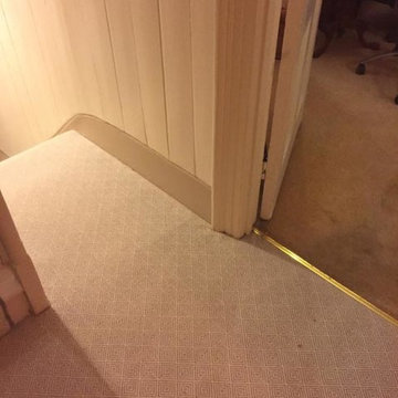 Grey Herringbone Carpet Installation to Stairs and Areas