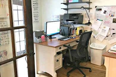 Example of a classic home office design in Other