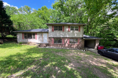 Example of a minimalist exterior home design in Atlanta