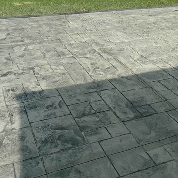 Aldie stamped concrete patio