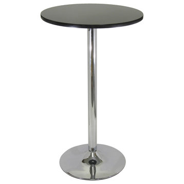 Winsome Wood Spectrum Pub Table 24" Round, Black With Chrome
