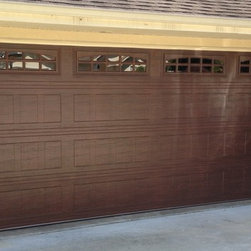 Garage Door with Cherry Finish - Garage Doors And Openers