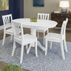 CorLiving Dillon 5 Piece Extendable Wooden Dining Set, White