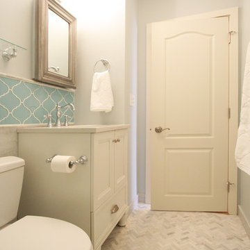 Arabesque Tile Bathroom Remodel