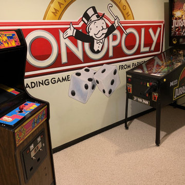 Monopoly Game Hand Painted Murals in Lower Level by Tom Taylor of Mural Art LLC