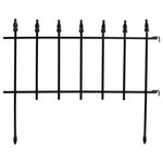 Sunnydaze Decor - Sunnydaze Set of 5 Border Patio Walkway Fence Panels Garden Decor, Roman Style - These Roman-styled fence borders are the perfect touch for a garden, or walkway. Each panel features finial topped posts for extra appeal and charm. Each section has a hook on one end connect to another section which creates a complete border for a walkway or garden. These garden border fences are not only great for adding a stylish touch to a garden, but are also perfect for protecting flowers from pets, wild animals and people.