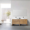 CELLE Freestanding Modern Bathroom Vanity, Pecan Oak, 72"
