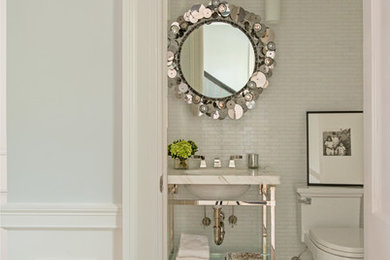 Trendy bedroom photo in New York