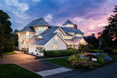 Example of a transitional exterior home design in Charlotte