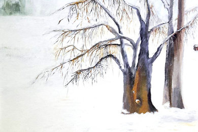 Winter- Acrylic Landscape Painting