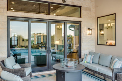 Patio - farmhouse patio idea in Austin