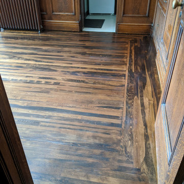 A Sand and Finish, done with a Custom Stain of a beautiful Ash Floor