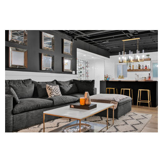 Naperville Modern Rustic Basement - Modern - Basement - Chicago - by ...