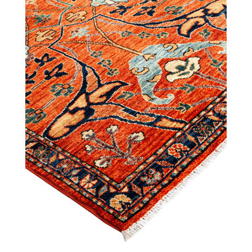 Serapi, One-of-a-Kind Hand-Knotted Runner Rug  - Orange, 3' 0" x 4' 10"