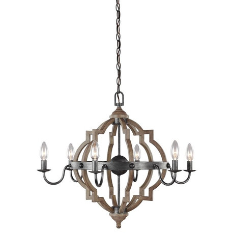 Sea Gull Lighting 6-Light Chandelier, Stardust