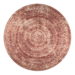 Indoor/Outdoor Sedona SN7 Indigo Machine Washable 10' x 10' Round Rug ...