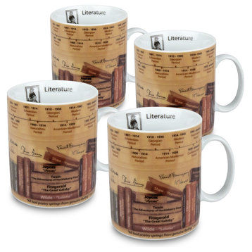 Set of 4 Mugs of Knowledge Literature