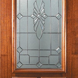 Prehung Single Door 80 Wood Mahogany Versailles Arch Top Arch Lite - Front Doors