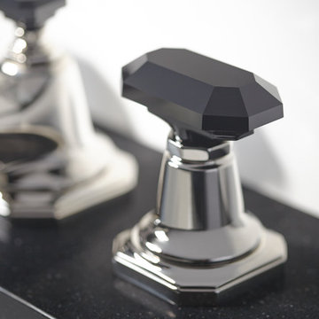 For Loft by Michael S Smith Sink Faucet Black Crystal Handles
