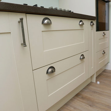 Alabaster painted Shaker Kitchen in Wedmore, Somerset