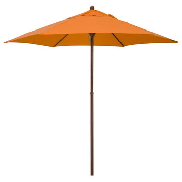 Phat Tommy 9 ft Outdoor Patio Umbrella with Wood Grain Finish, Tuscan