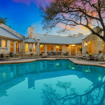Beautiful Swimming Pool With An Old Theme House, Modern House, Remodeling Ideas