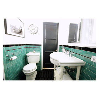 Pasadena Green guest bathroom - Traditional - Bathroom - Los Angeles ...