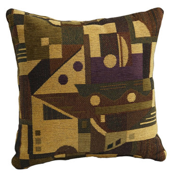 17" Tapestry Throw Pillow With Insert, Tate Grape