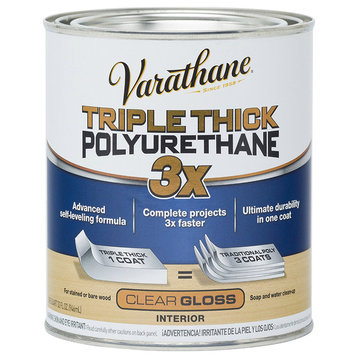 Varathane® 284470 Water Based Triple Thick Clear Polyurethane, Gloss, 1 Qt
