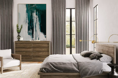Example of a trendy bedroom design in Miami