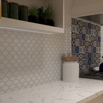 Azul Luz Patchwork in the Kitchen