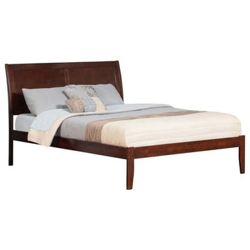 AFI Portland Queen Solid Wood Platform Bed in Walnut